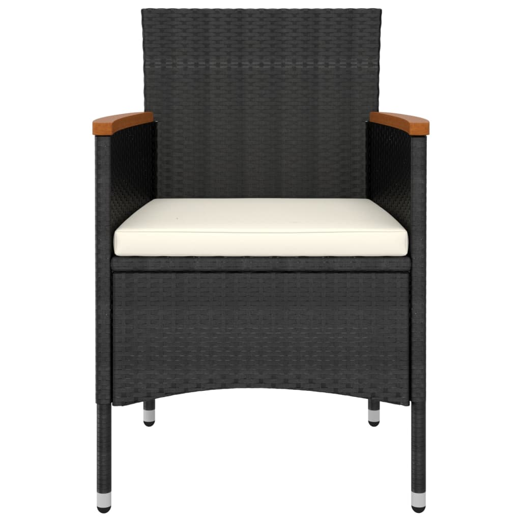 Set mobilier de grădină, 5 piese, negru, poliratan GartenMobel Dekor