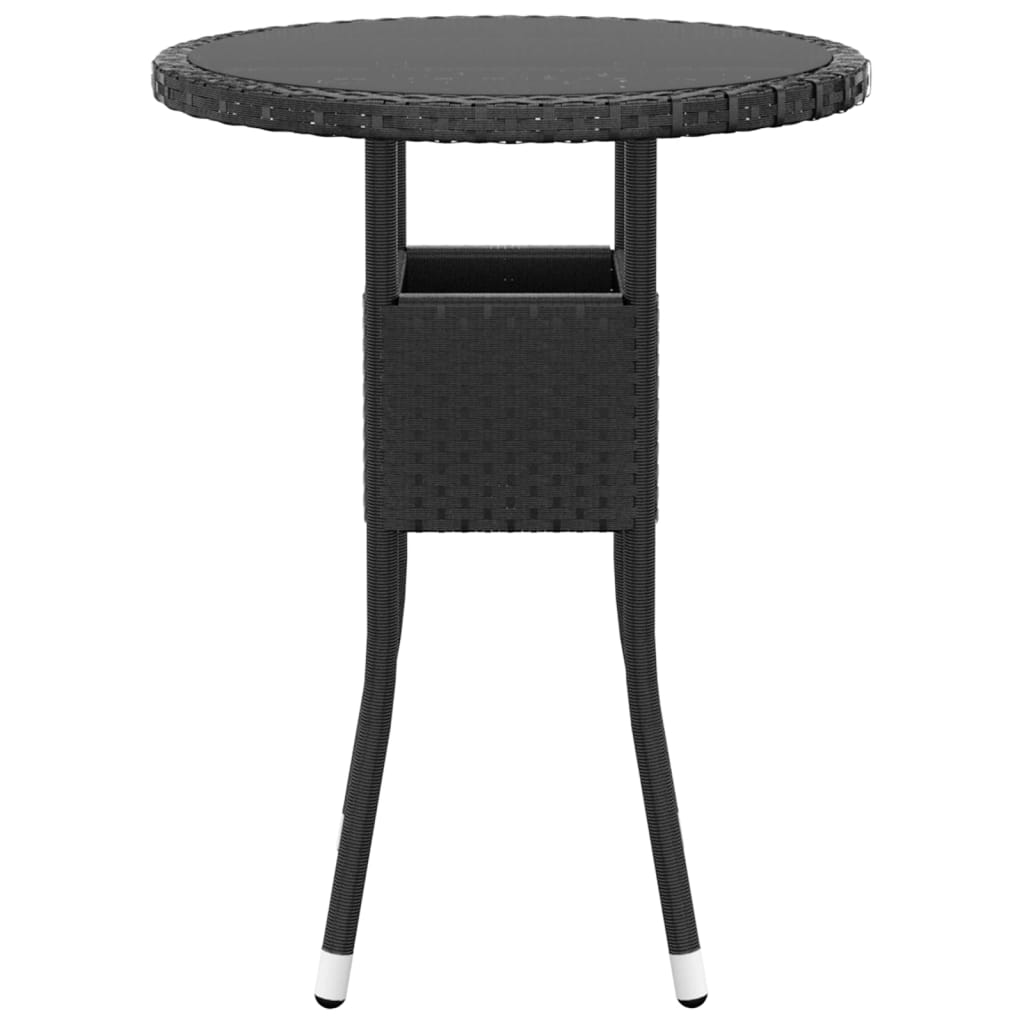 Set mobilier de grădină, 5 piese, negru, poliratan GartenMobel Dekor