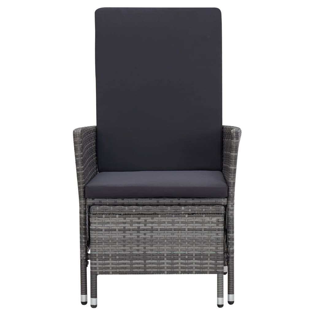 Set mobilier de grădină cu perne, 3 piese, gri, poliratan GartenMobel Dekor