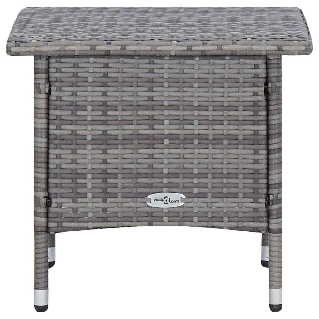 Set mobilier de grădină cu perne, 3 piese, gri, poliratan GartenMobel Dekor