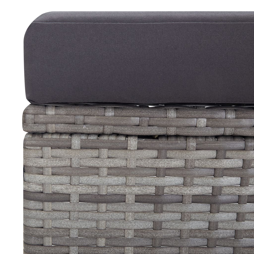 Set mobilier de grădină cu perne, 3 piese, gri, poliratan GartenMobel Dekor