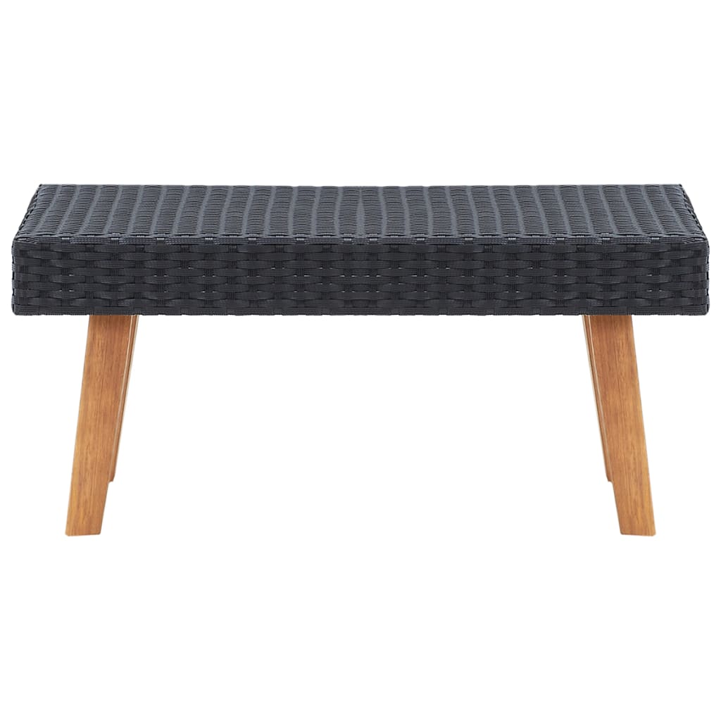 Set mobilier de grădină cu perne, 4 piese, negru, poliratan GartenMobel Dekor