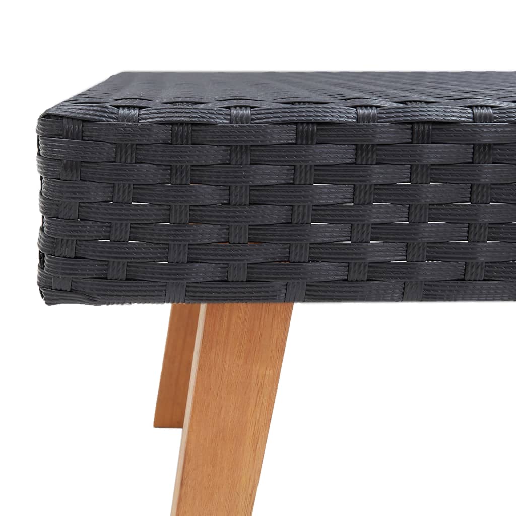 Set mobilier de grădină cu perne, 4 piese, negru, poliratan GartenMobel Dekor