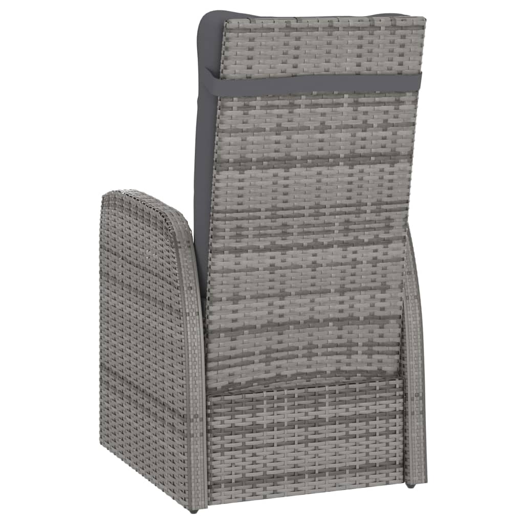 Set mobilier de grădină cu perne, 9 piese, gri, poliratan GartenMobel Dekor