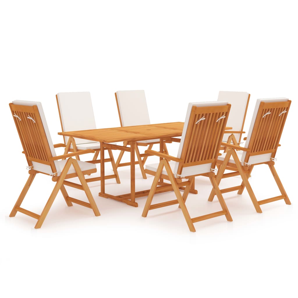 Set mobilier de grădină cu perne, 7 piese, lemn masiv de tec GartenMobel Dekor