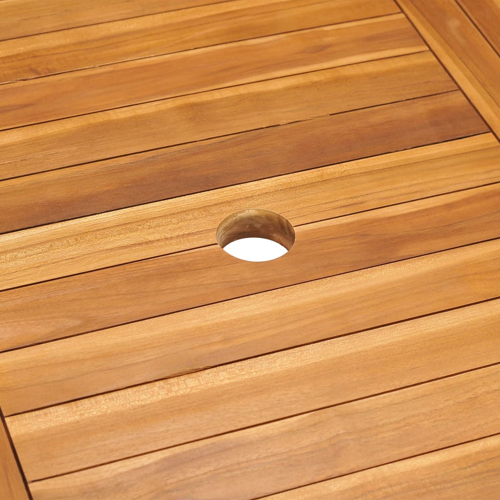 Set mobilier de grădină cu perne gri, 7 piese, lemn masiv tec GartenMobel Dekor