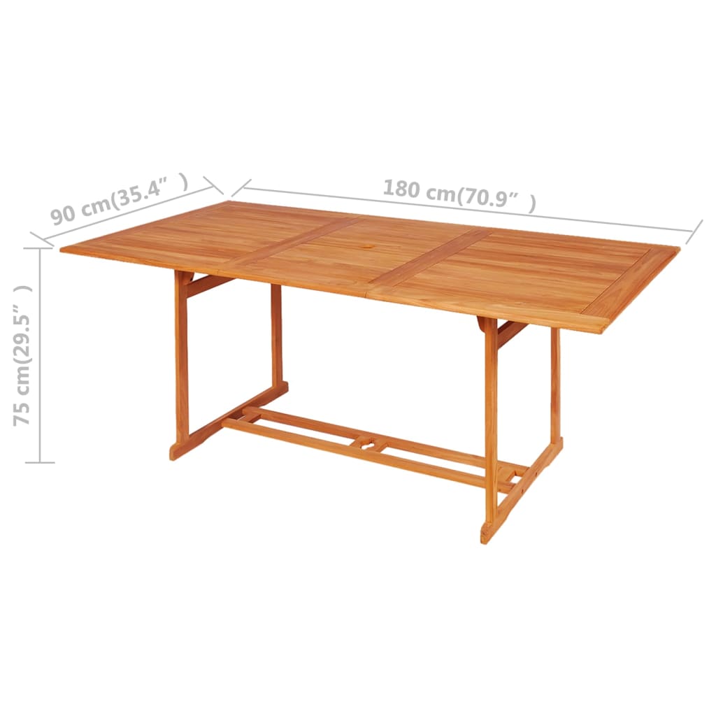 Set mobilier de grădină cu perne gri, 7 piese, lemn masiv tec GartenMobel Dekor
