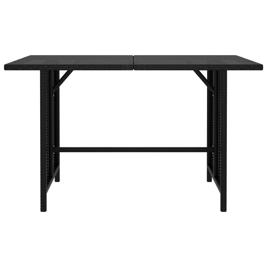 Set mobilier de grădină cu perne, 10 piese, negru, poliratan GartenMobel Dekor