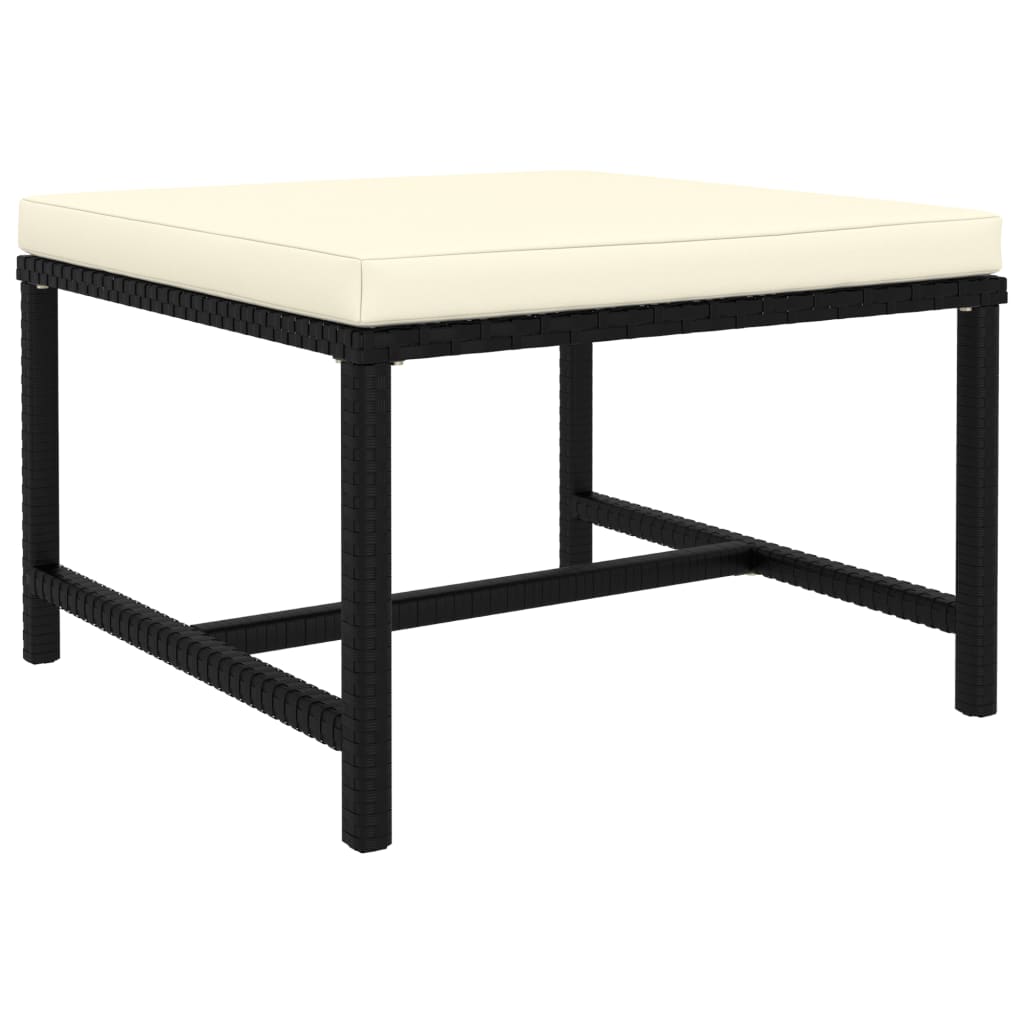 Set mobilier de grădină cu perne, 6 piese, negru, poliratan GartenMobel Dekor