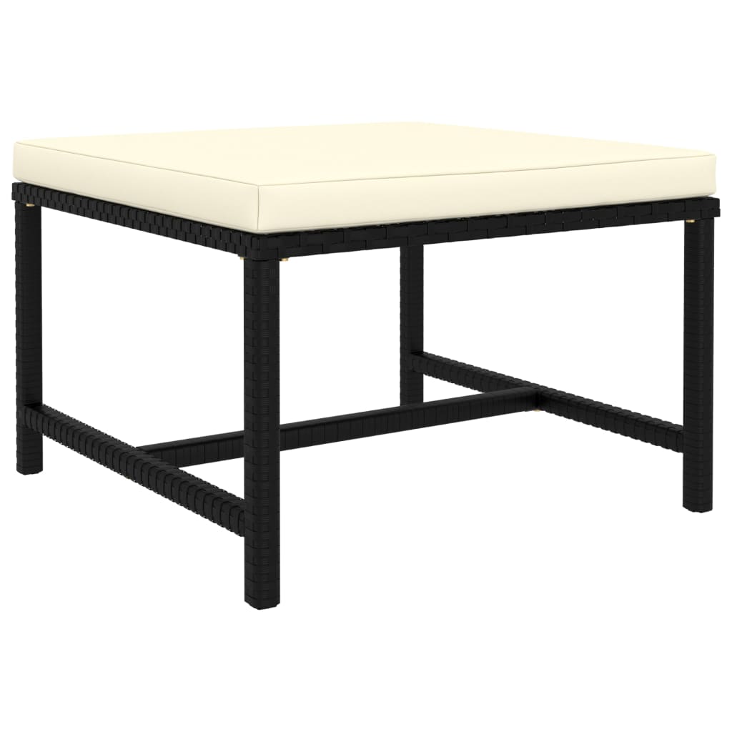 Set mobilier de grădină cu perne, 6 piese, negru, poliratan GartenMobel Dekor