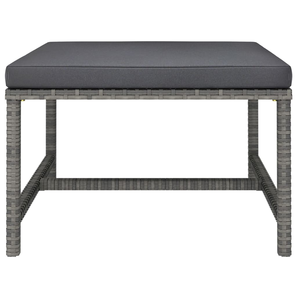 Set mobilier de grădină cu perne, 8 piese, gri, poliratan GartenMobel Dekor