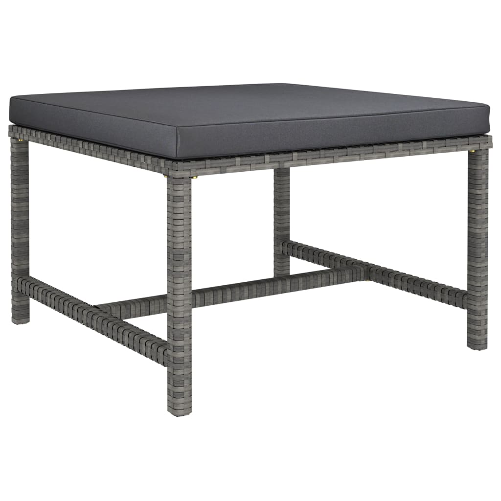 Set mobilier de grădină cu perne, 8 piese, gri, poliratan GartenMobel Dekor