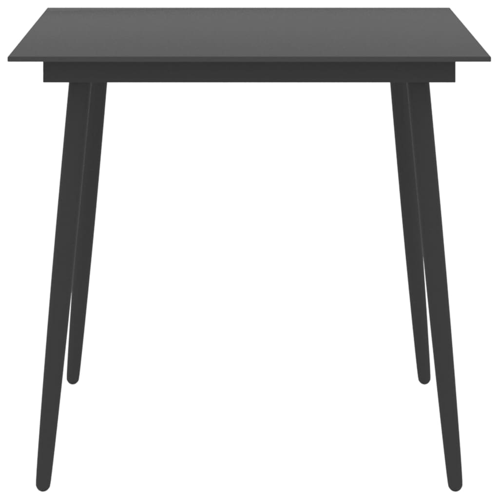 Set de masă pentru grădină, 5 piese, negru GartenMobel Dekor