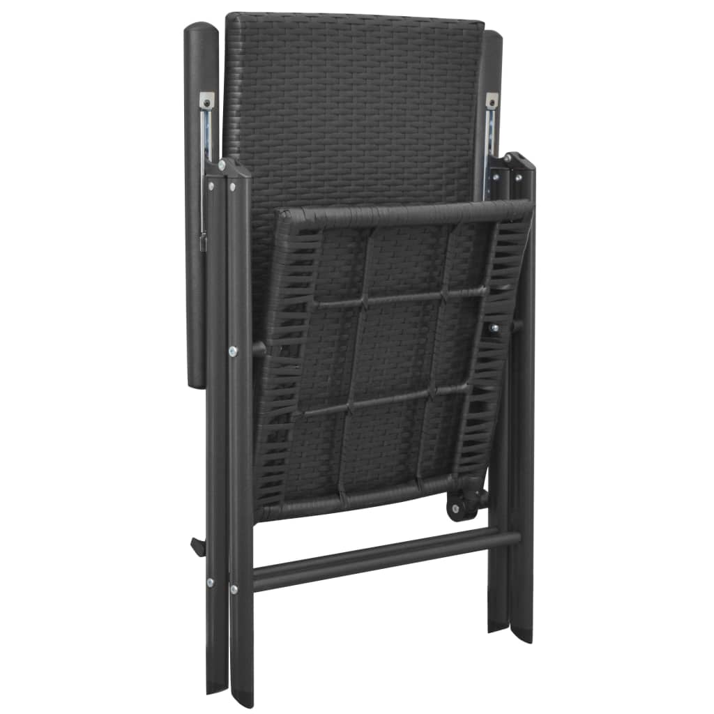 Set de masă pentru grădină, 5 piese, negru GartenMobel Dekor
