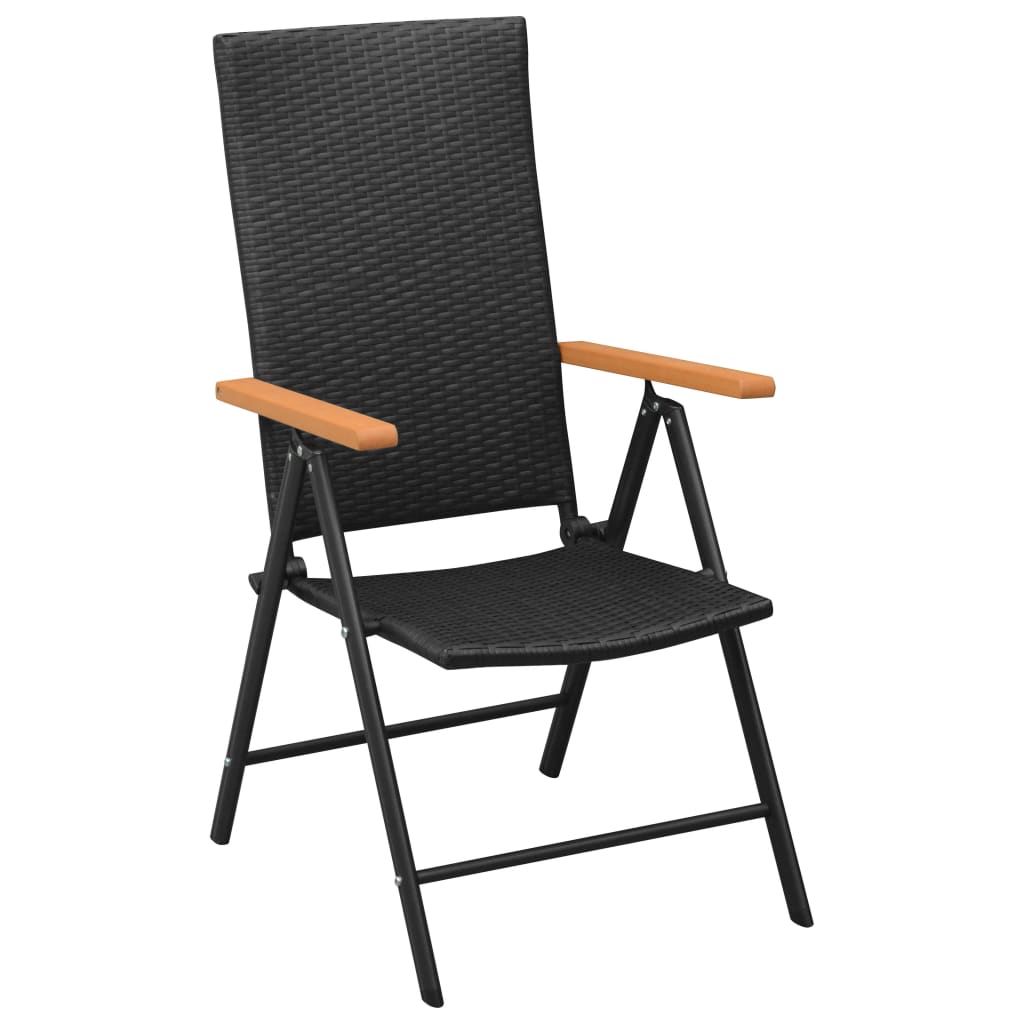 Set de masă pentru grădină, 5 piese, negru și maro GartenMobel Dekor