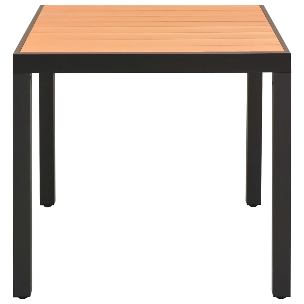 Set de masă pentru grădină, 5 piese, negru și maro GartenMobel Dekor