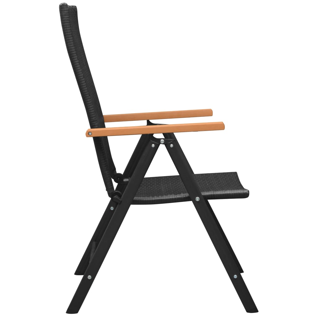 Set de masă pentru grădină, 5 piese, negru și maro GartenMobel Dekor