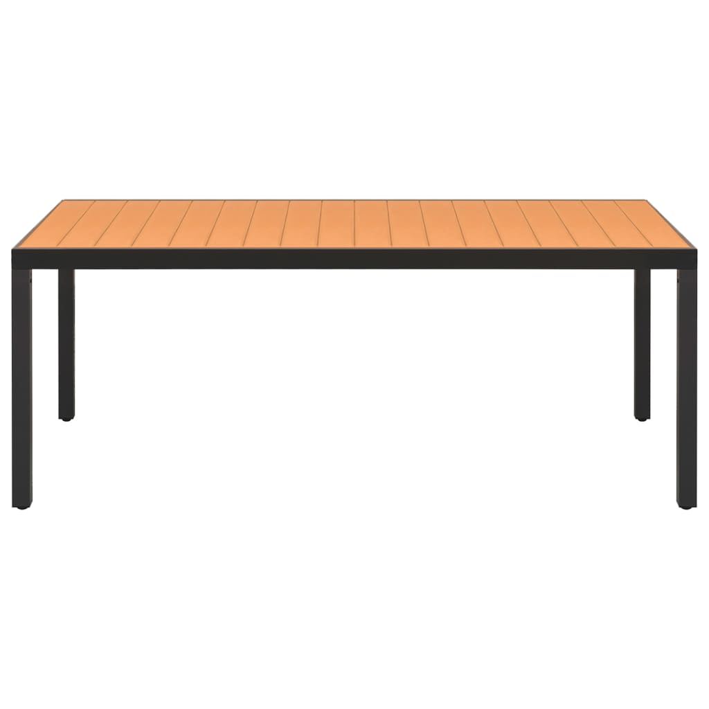 Set mobilier de grădină, 9 piese, negru și maro GartenMobel Dekor