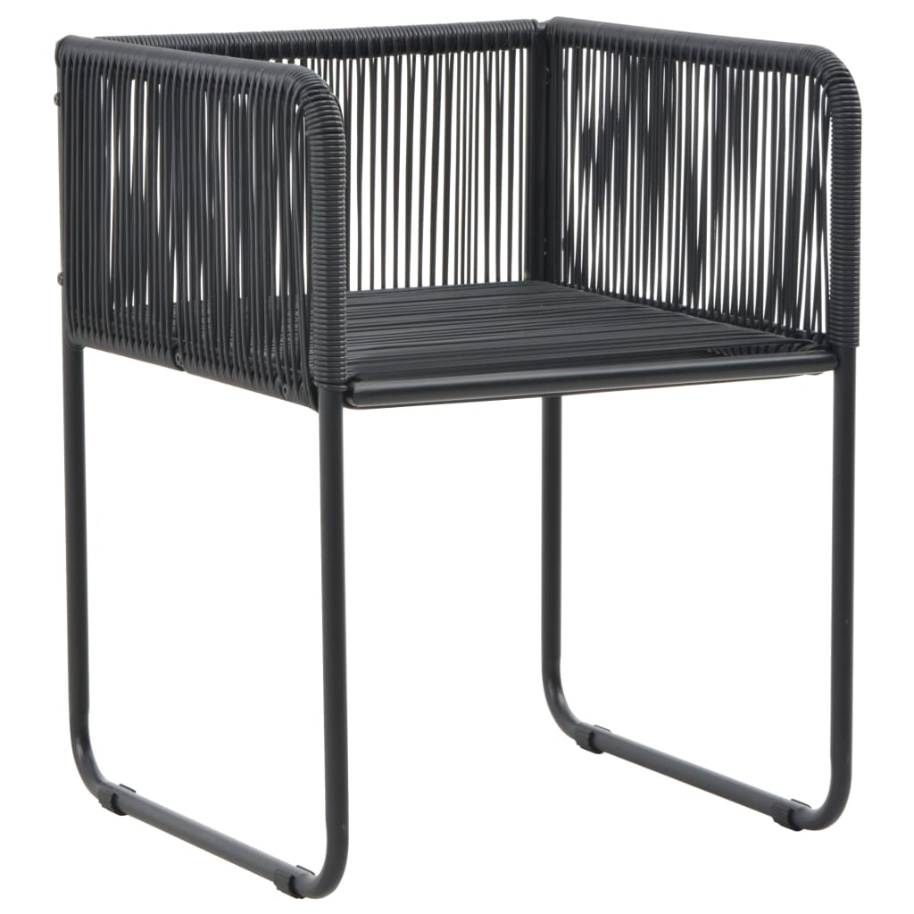 Set mobilier masă de grădină, 3 piese, negru și maro, ratan PVC GartenMobel Dekor