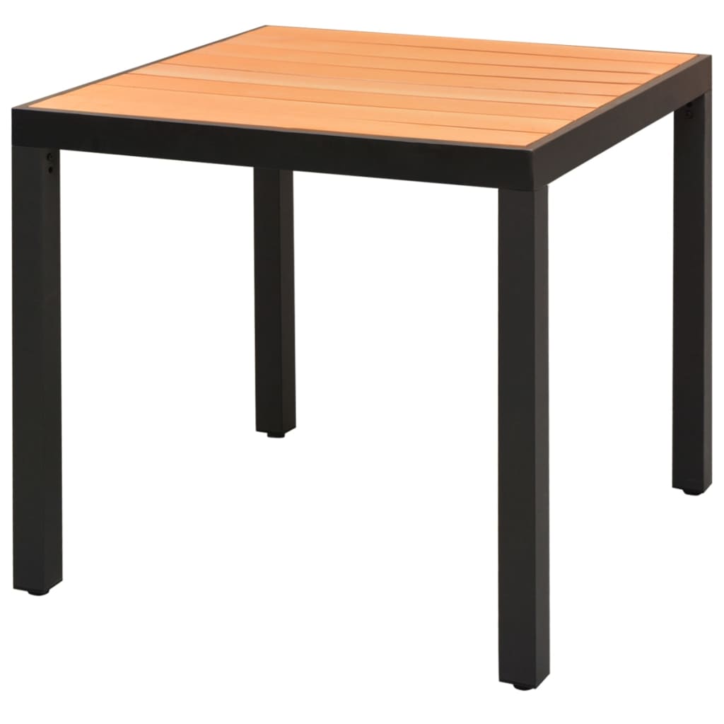 Set mobilier masă de grădină, 3 piese, negru și maro, ratan PVC GartenMobel Dekor