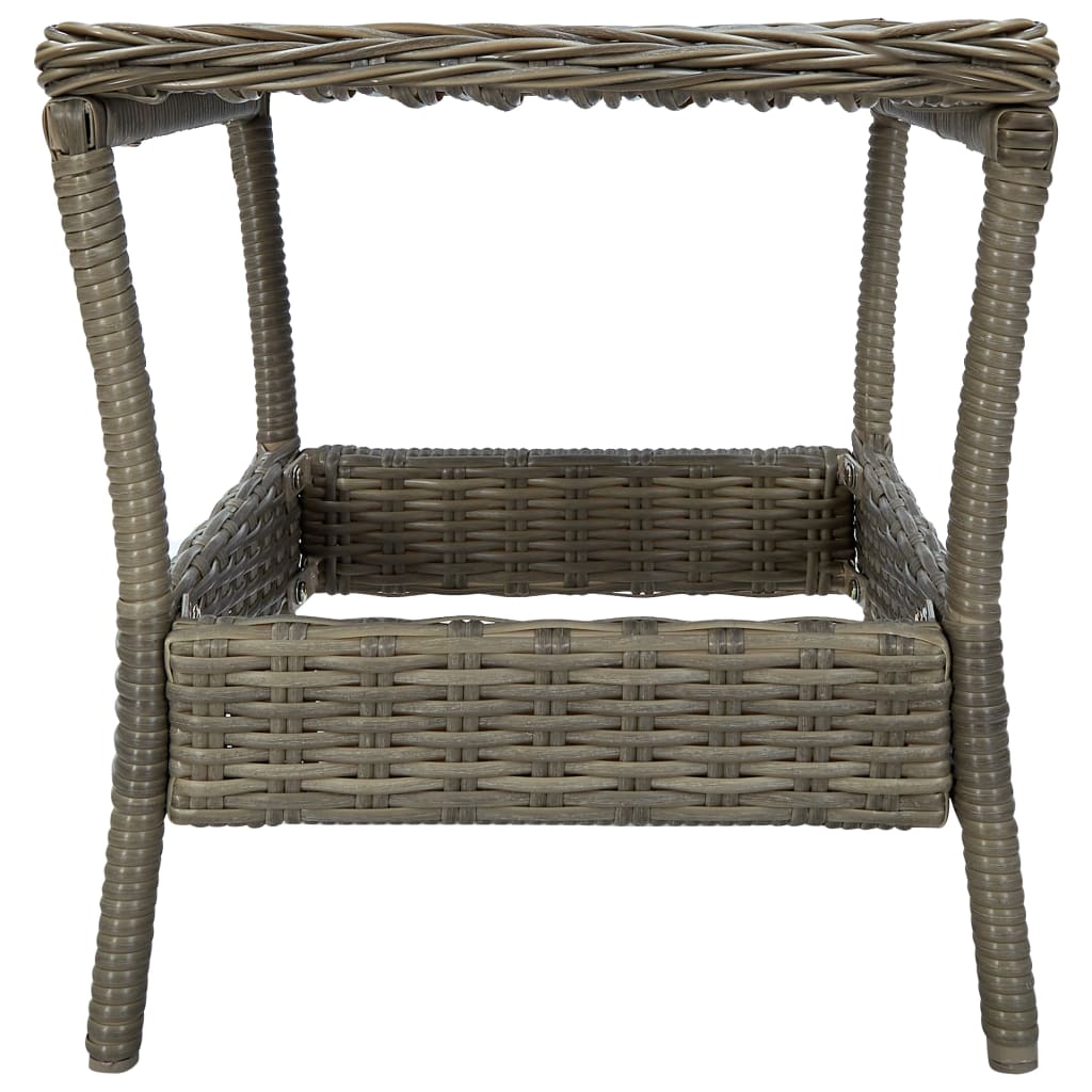 Set mobilier de grădină cu perne, 3 piese, maro, poliratan GartenMobel Dekor