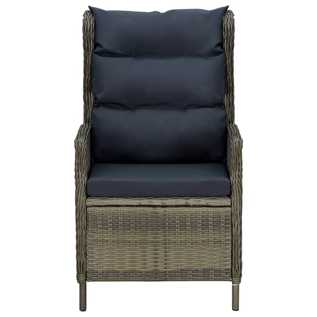 Set mobilier de grădină cu perne, 3 piese, maro, poliratan GartenMobel Dekor