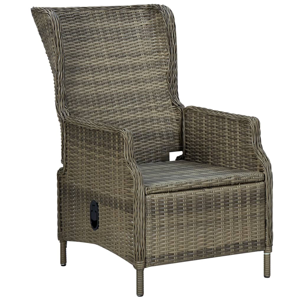 Set mobilier de grădină cu perne, 3 piese, maro, poliratan GartenMobel Dekor