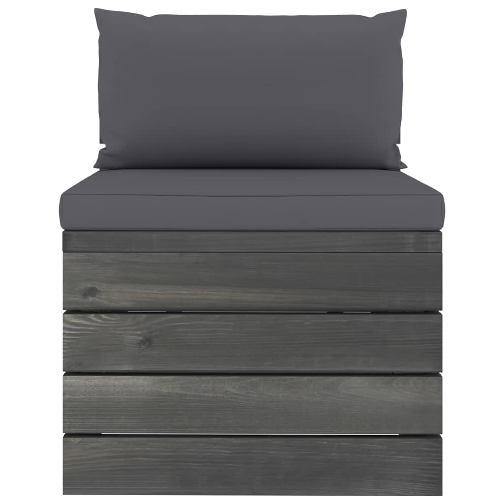 Set mobilier grădină din paleți cu perne, 2 piese, lemn de pin GartenMobel Dekor