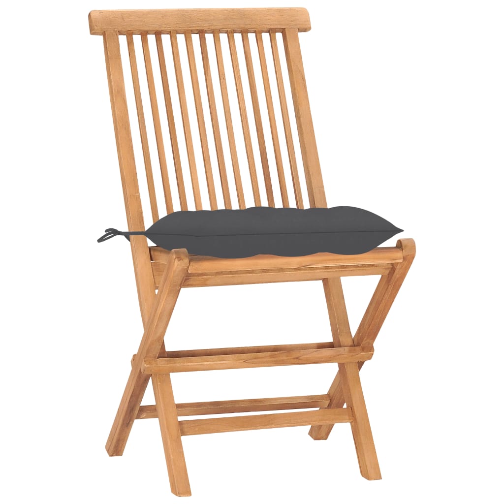 Set mobilier exterior pliabil cu perne, 3 piese, lemn masiv tec GartenMobel Dekor