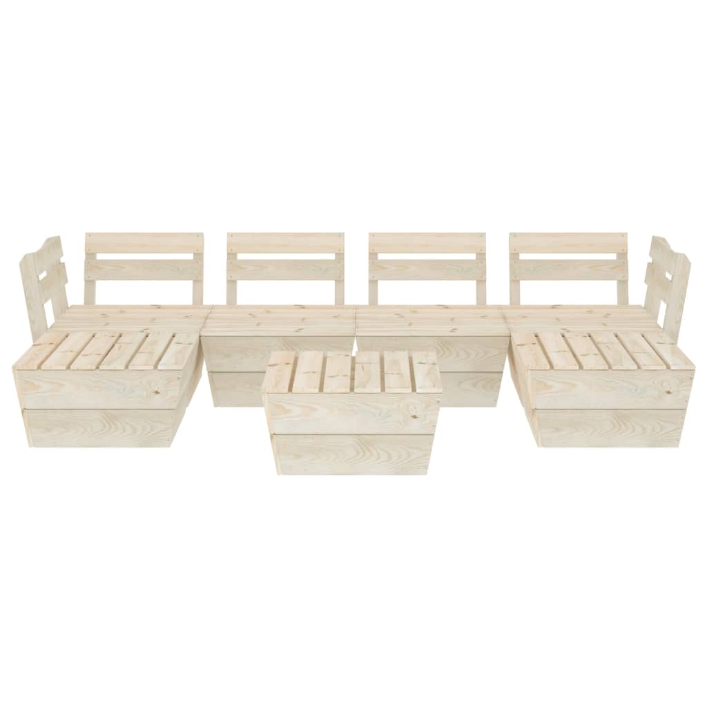 Set mobilier grădină din paleți, 7 piese, lemn de molid tratat GartenMobel Dekor