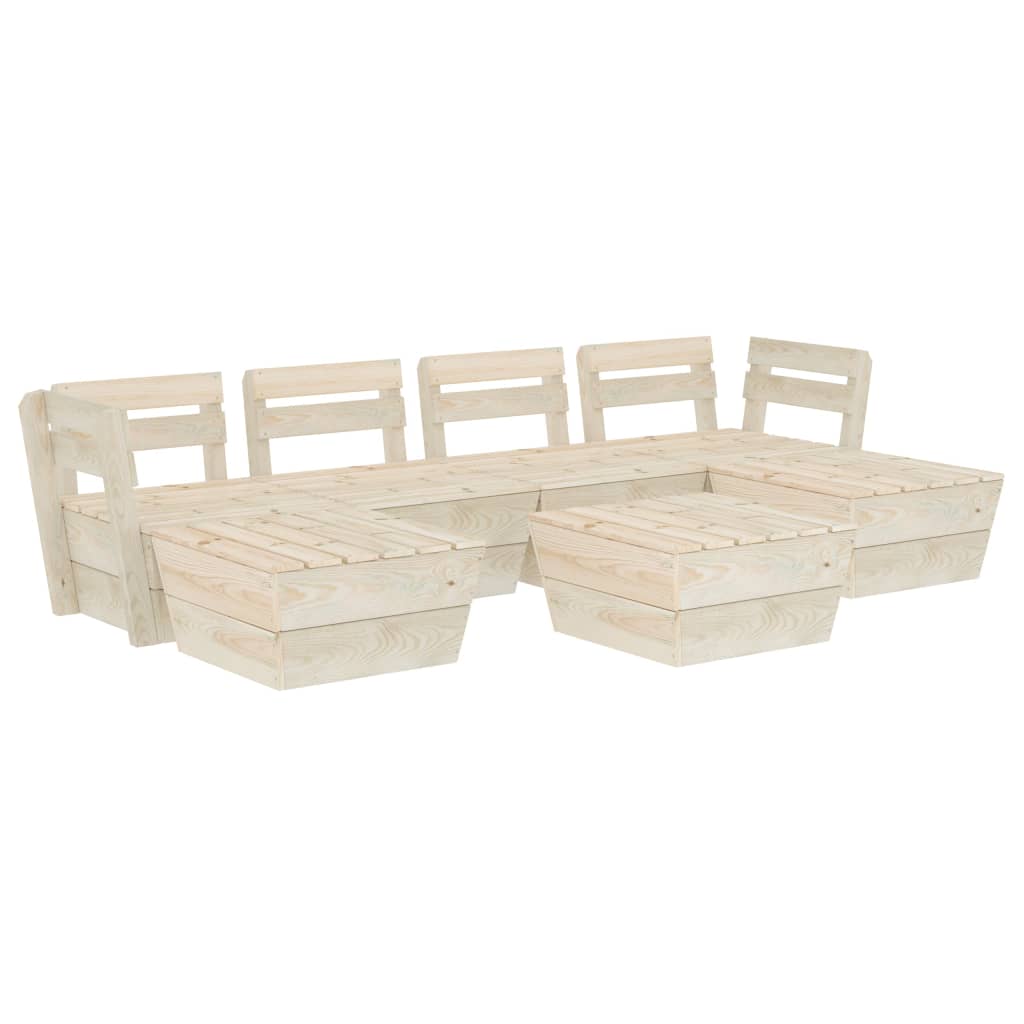 Set mobilier grădină din paleți, 7 piese, lemn de molid tratat GartenMobel Dekor