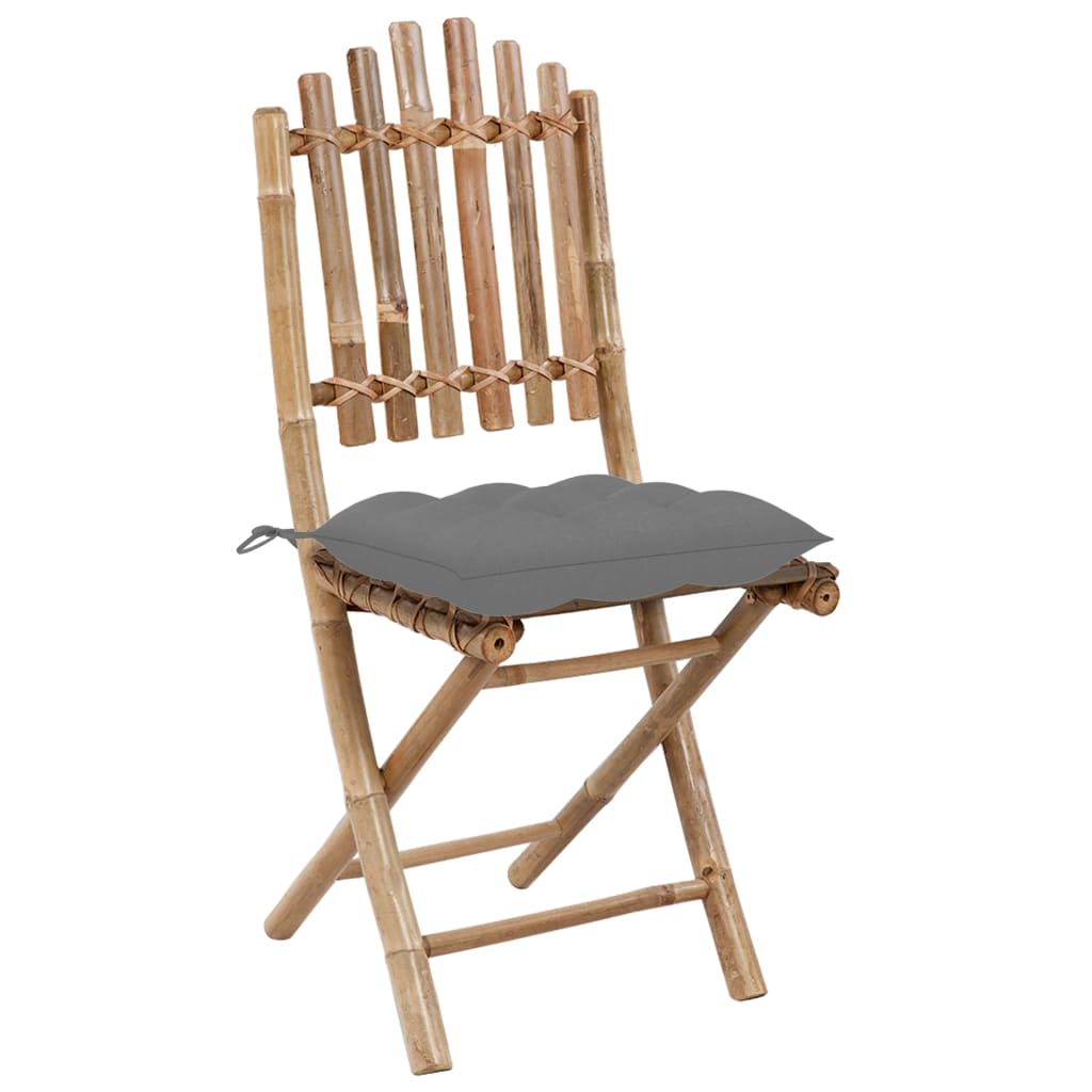 Set mobilier de exterior pliabil, cu perne, 5 piese, bambus GartenMobel Dekor