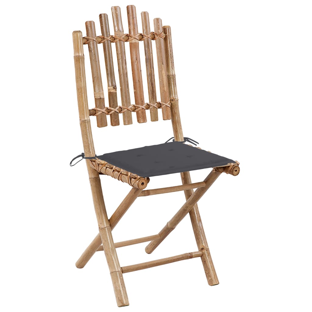 Set mobilier de exterior pliabil, cu perne, 5 piese, bambus GartenMobel Dekor