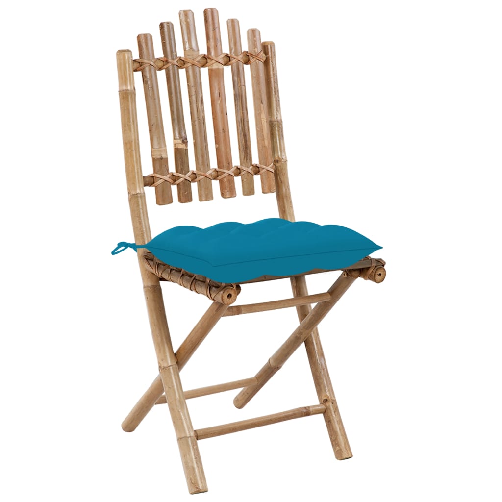 Set mobilier de exterior pliabil, cu perne, 5 piese, bambus GartenMobel Dekor