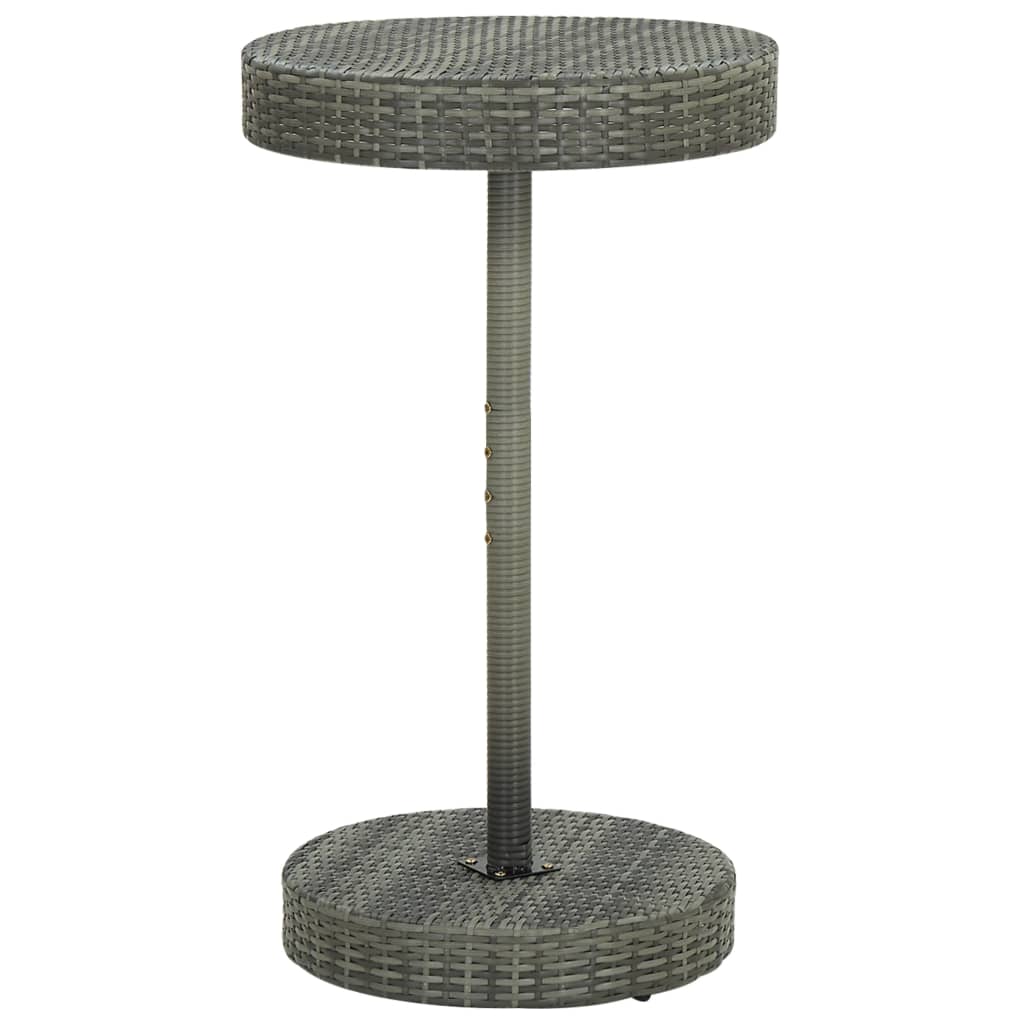 Set mobilier bar de grădină, cu perne, 3 piese, gri, poliratan GartenMobel Dekor