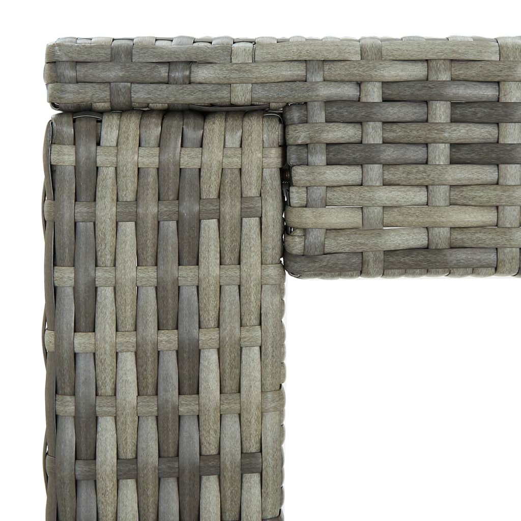 Set mobilier bar de grădină, cu perne, 3 piese, gri, poliratan GartenMobel Dekor