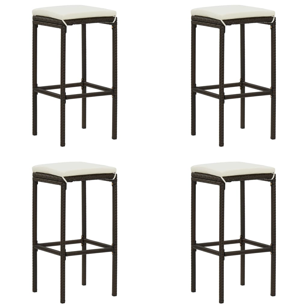 Set mobilier bar de grădină, cu perne, 5 piese, maro, poliratan GartenMobel Dekor