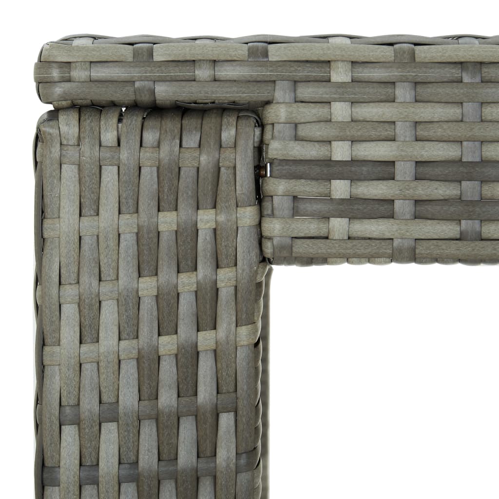 Set mobilier bar de grădină cu perne, 5 piese, gri, poliratan GartenMobel Dekor