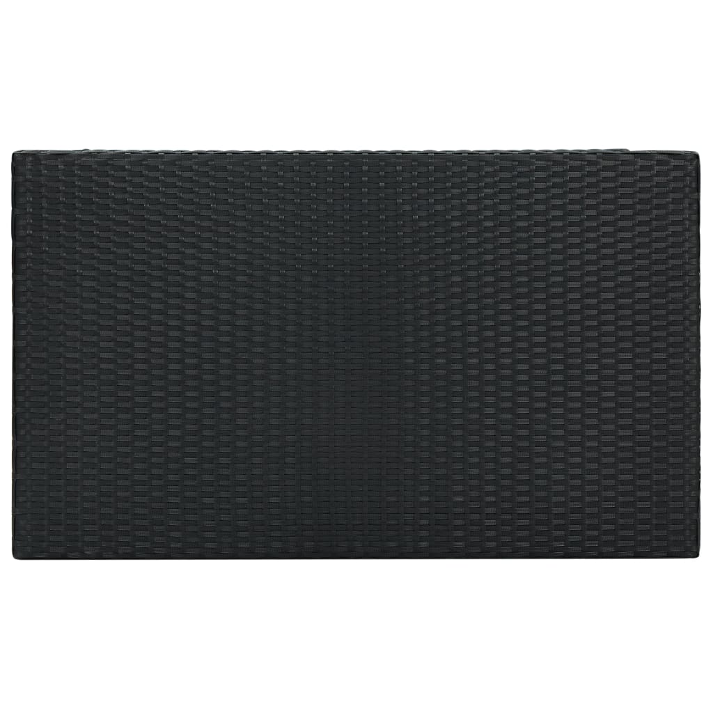 Set mobilier bar de grădină cu perne, 5 piese, negru, poliratan GartenMobel Dekor