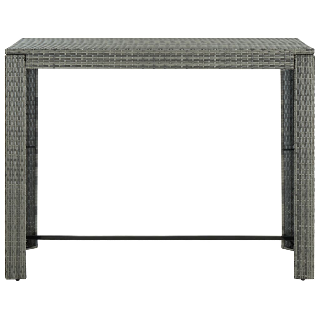Set mobilier bar de grădină cu perne, 7 piese, gri, poliratan GartenMobel Dekor