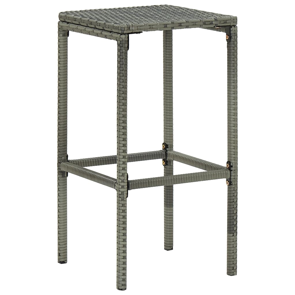 Set mobilier bar de grădină cu perne, 7 piese, gri, poliratan GartenMobel Dekor