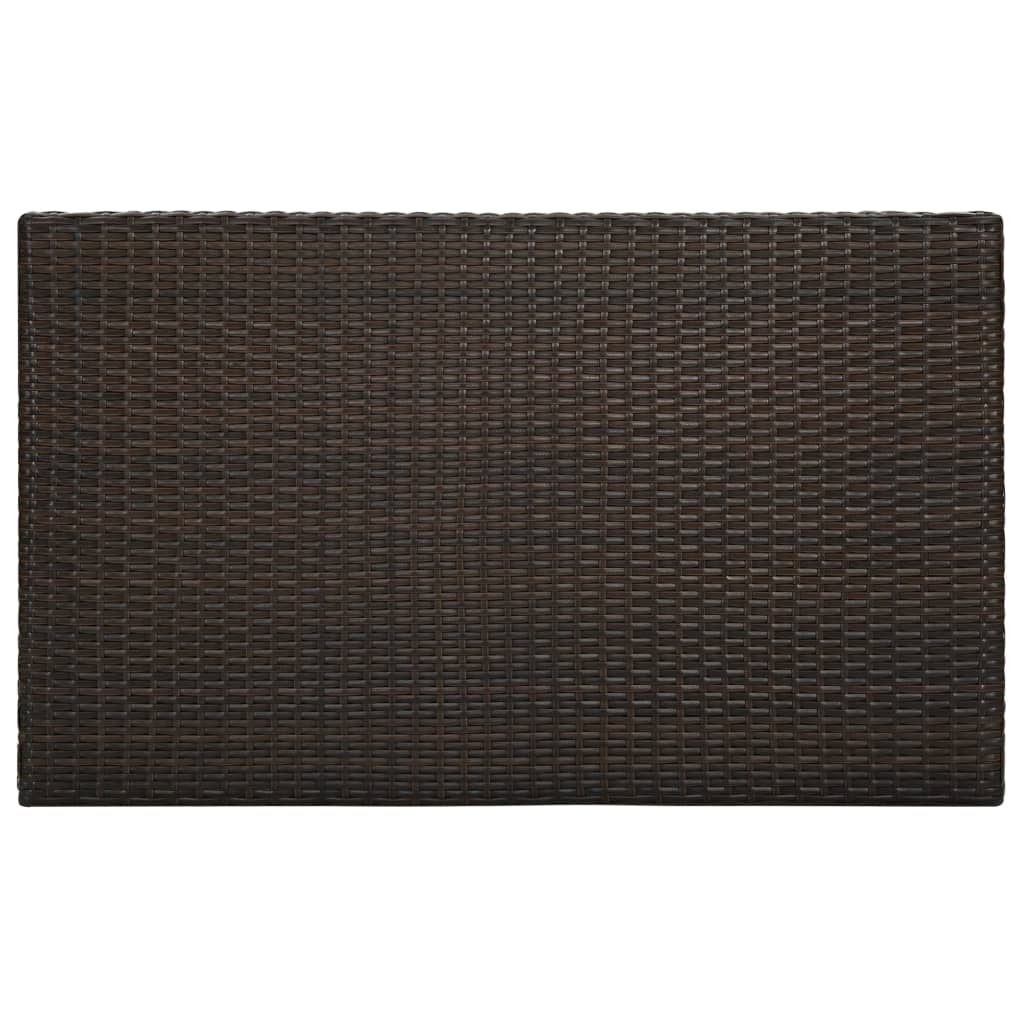 Set mobilier bar de grădină cu perne, 7 piese, maro, poliratan GartenMobel Dekor