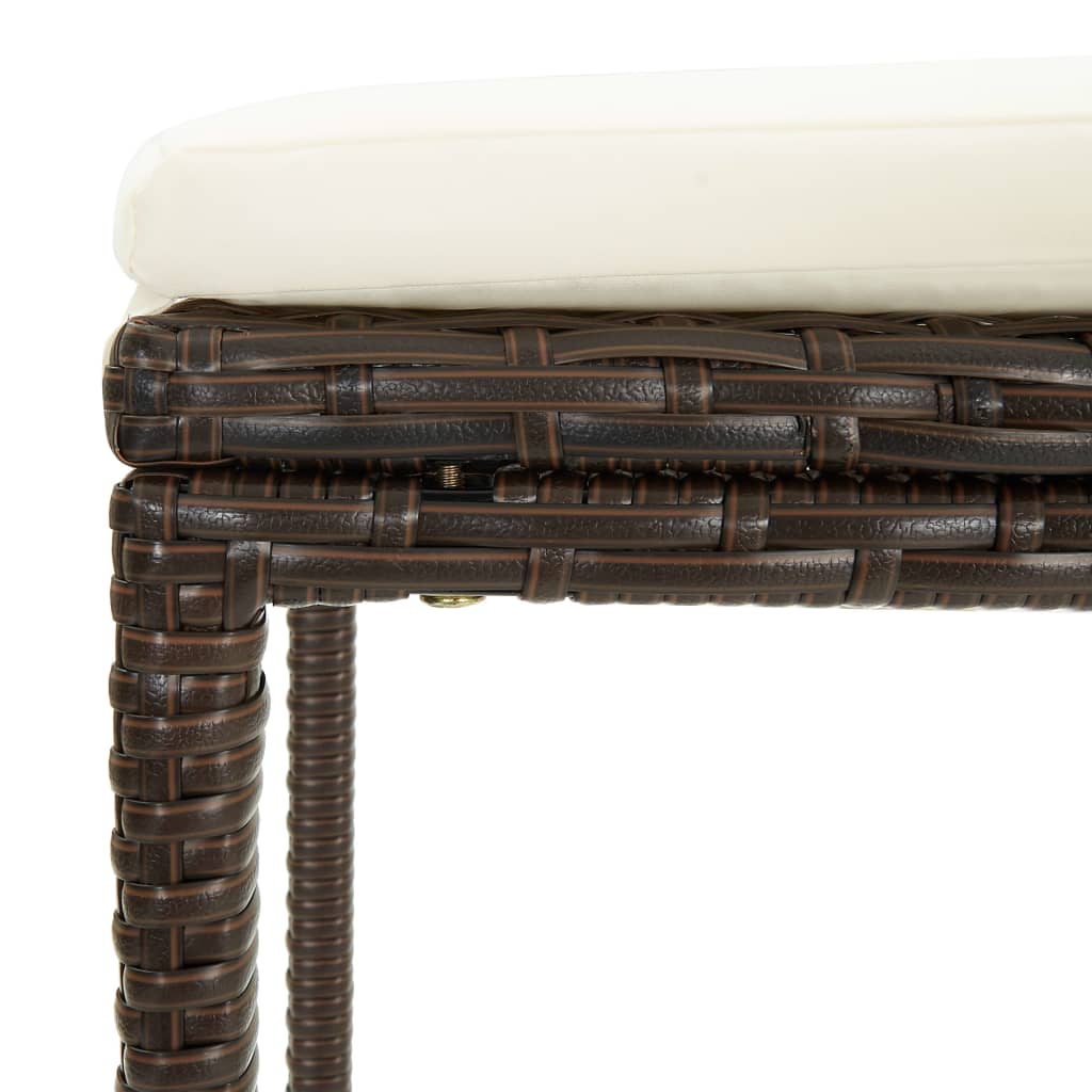 Set mobilier bar de grădină cu perne, 7 piese, maro, poliratan GartenMobel Dekor