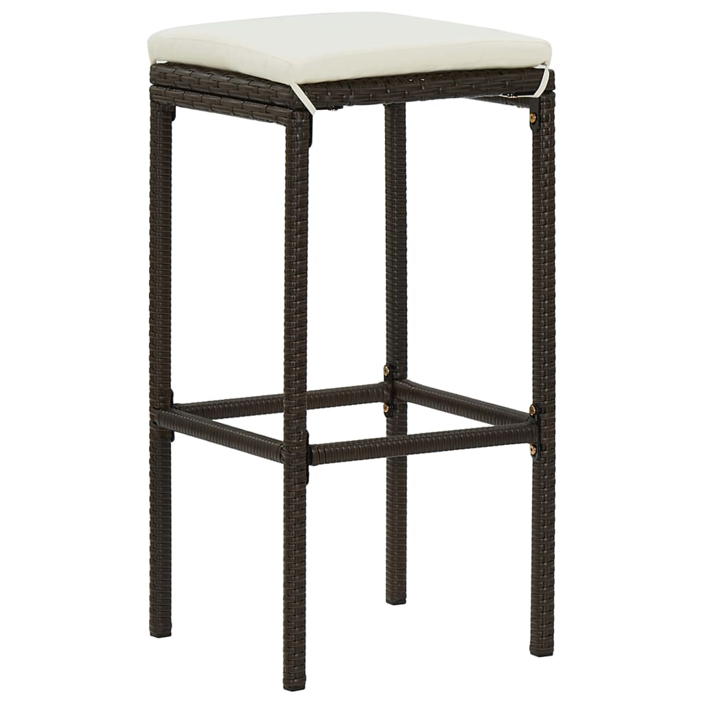 Set mobilier bar de grădină cu perne, 7 piese, maro, poliratan GartenMobel Dekor