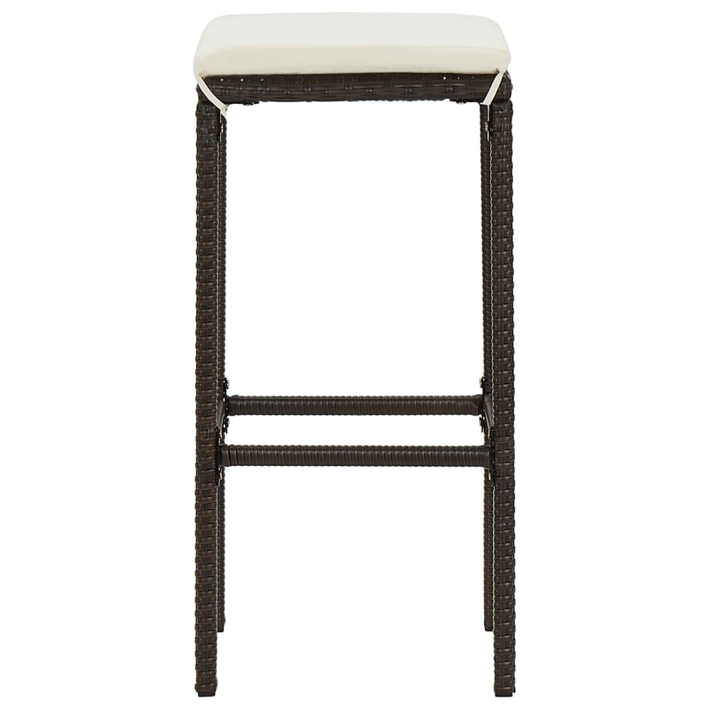 Set mobilier bar de grădină cu perne, 7 piese, maro, poliratan GartenMobel Dekor
