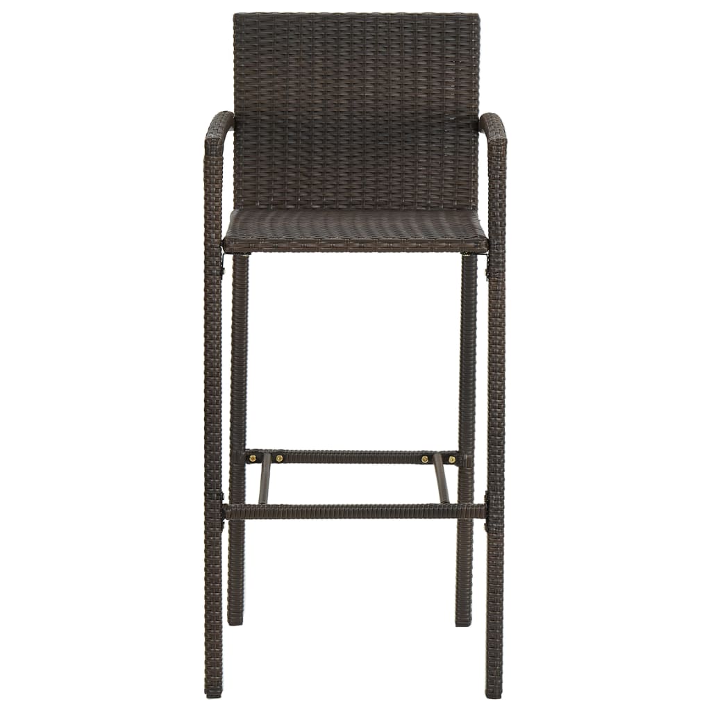 Set mobilier de bar de grădină, 3 piese, maro, poliratan GartenMobel Dekor