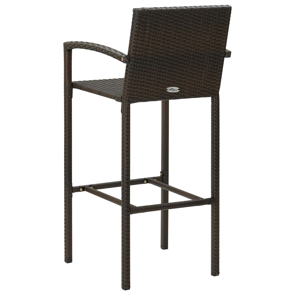 Set mobilier de bar de grădină, 3 piese, maro, poliratan GartenMobel Dekor