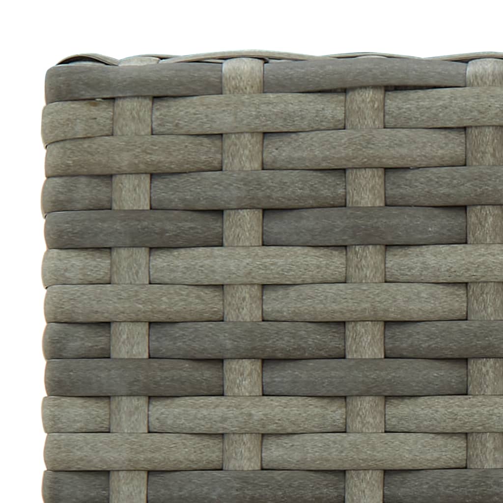 Set bar exterior cu cotieră, 5 piese, gri, poliratan GartenMobel Dekor