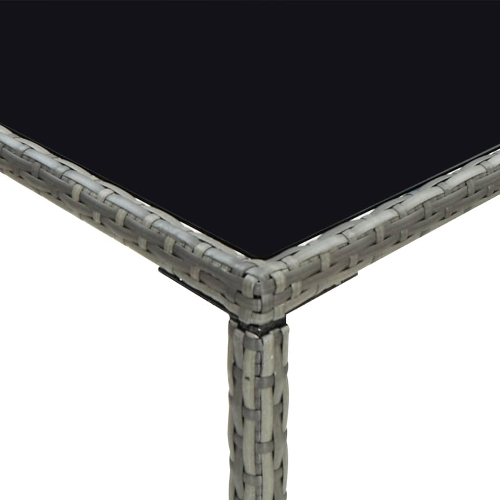 Set mobilier bar de grădină, cu perne, 3 piese, gri, poliratan GartenMobel Dekor