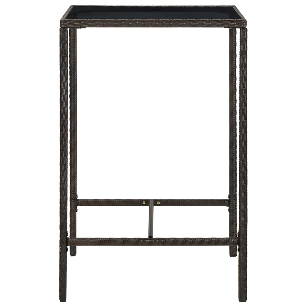 Set mobilier bar de grădină, cu perne, 3 piese, maro, poliratan GartenMobel Dekor